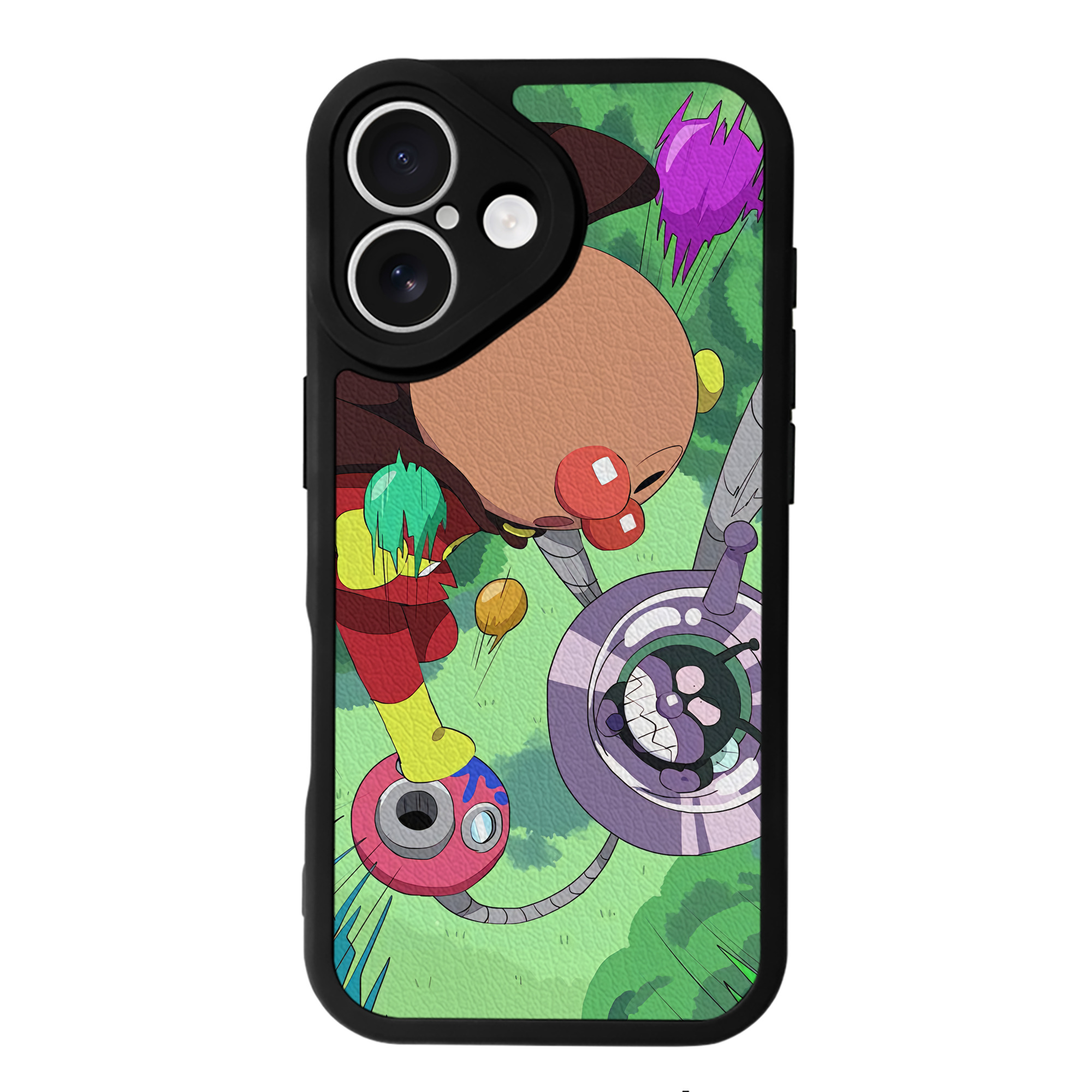 （画像用） アンパンマン Anpanman 【iPhone 16シリーズ対応】シリコンスマホケース（レザー調） 材質：シリコン
